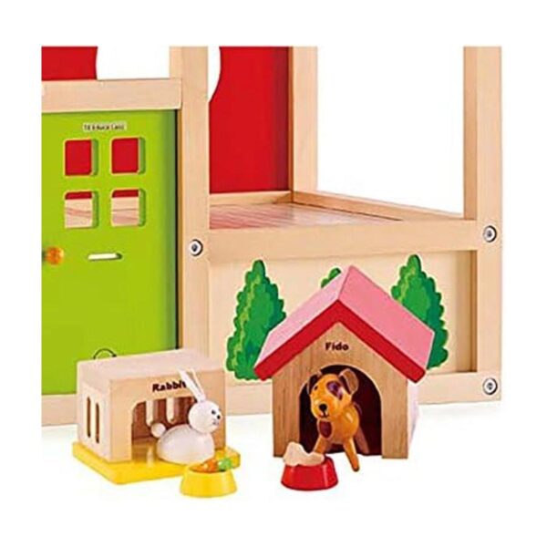 Animales de madera para casas de muñecas Family Pets de Hape_3