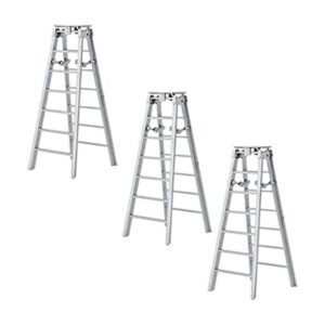 Juego de 3 escaleras de plata para figuras de acción de_1
