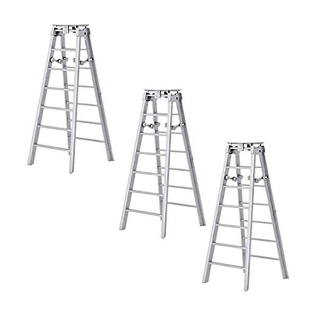 Juego de 3 escaleras de plata para figuras de acción de