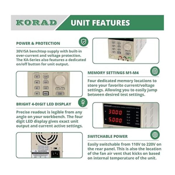 KORAD KA3005D Fuente de alimentación lineal de precisión_2