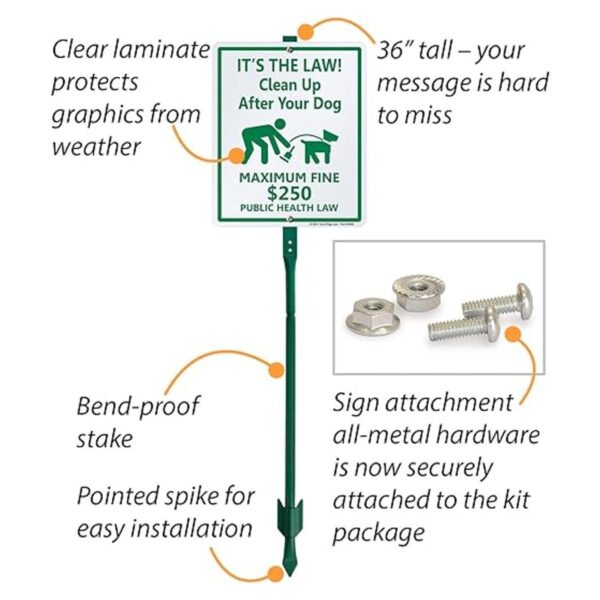 SmartSign Letrero Its The Law Clean Up After Your Dog_4