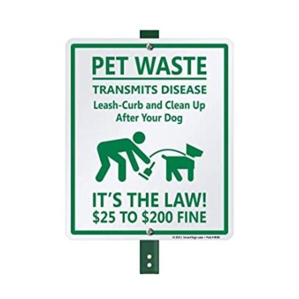 SmartSign Pet Waste Transmits Disease Clean Up After Your_1