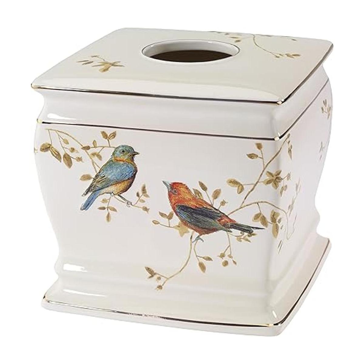 Gilded Birds Collection Funda de pañuelos color marfil