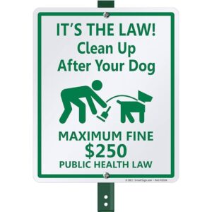 SmartSign Letrero Its The Law Clean Up After Your Dog_1