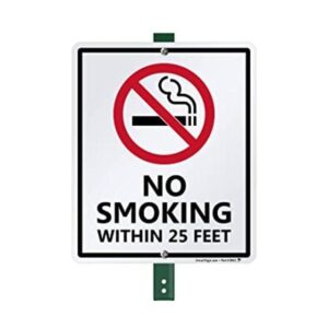 SmartSign No Smoking Within 25 Feet Sign for Yard with_1