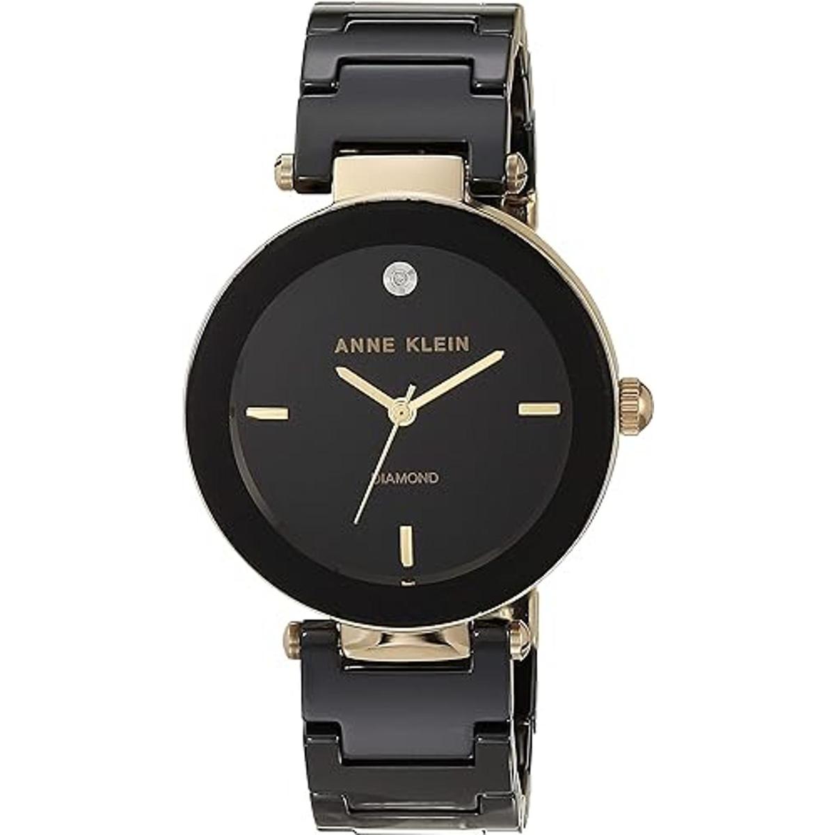 Anne Klein Womens Genuine Diamond Dial Ceramic Bracelet