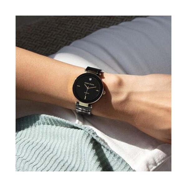 Anne Klein Womens Genuine Diamond Dial Ceramic Bracelet_2