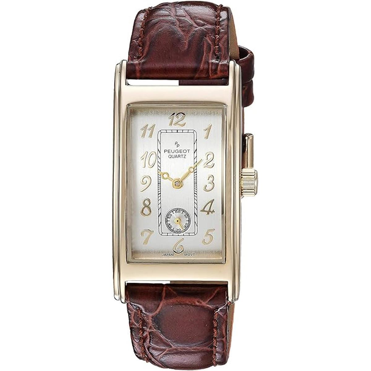 Peugeot Reloj clásico vintage para hombre caja de acero
