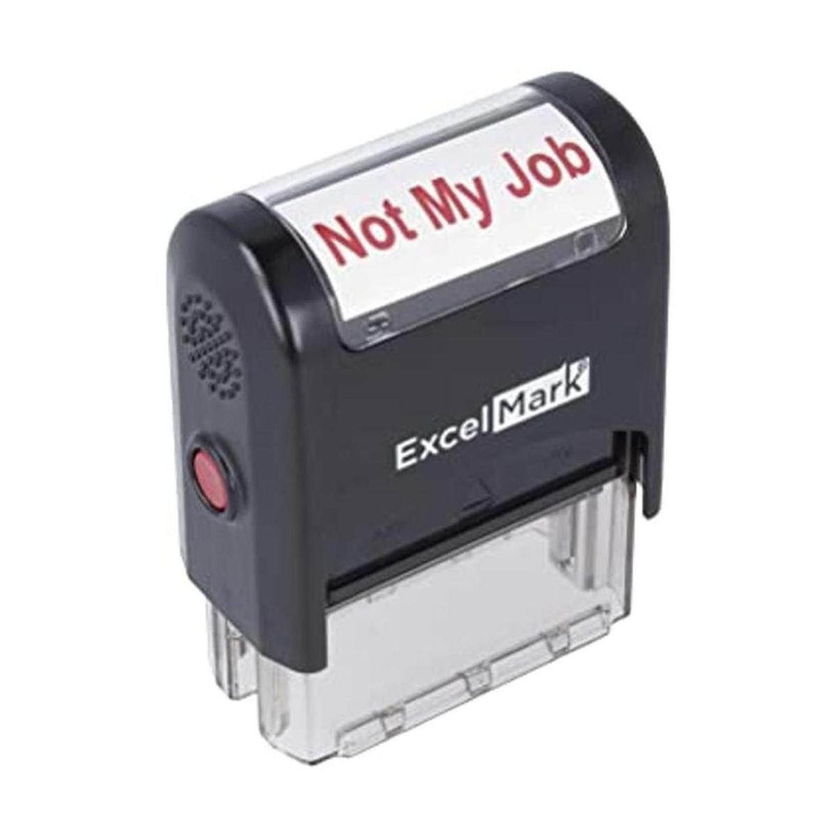 SELFINKING novedad Mensaje Stamp No My Job Tinta Roja