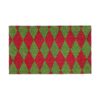 Home More Christmas Argyle Felpudo fibra de coco de_1