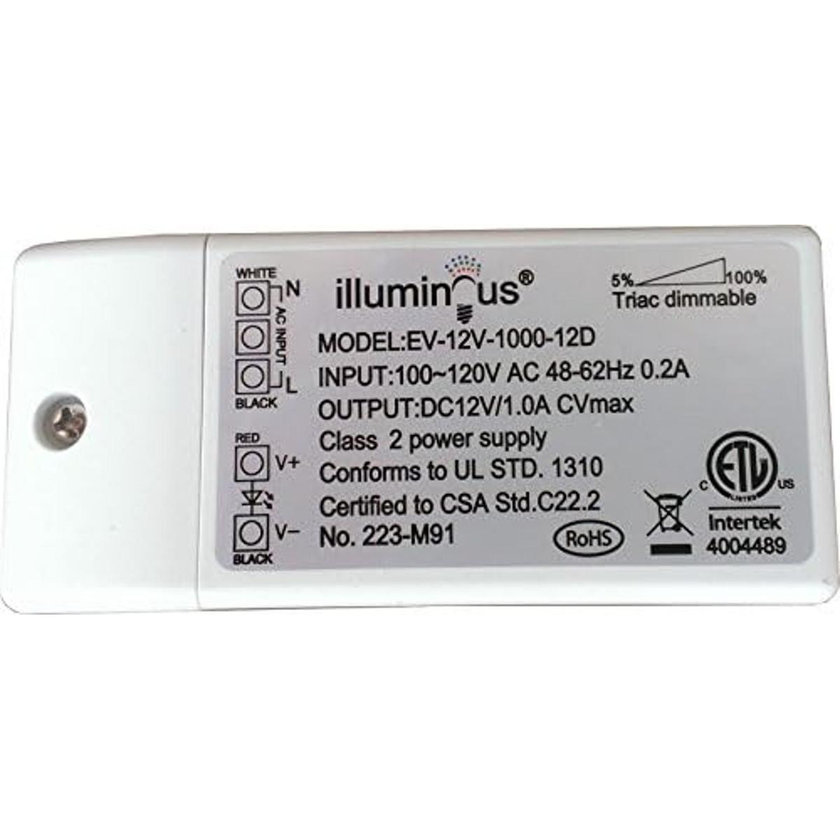 Pack de un 1 12 V 12 W regulable CV DC LED Driver ETL