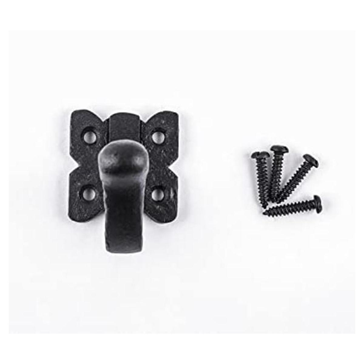 Renovators Supply Gancho de pared de hierro fundido negro