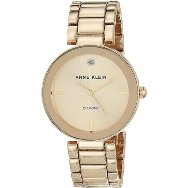 Anne Klein Reloj de pulsera con detalles de diamantes_1