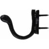 Renovators Supply Gancho de pared de hierro fundido negro