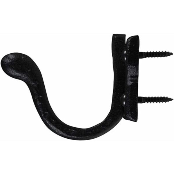 Renovators Supply Gancho de pared de hierro fundido negro