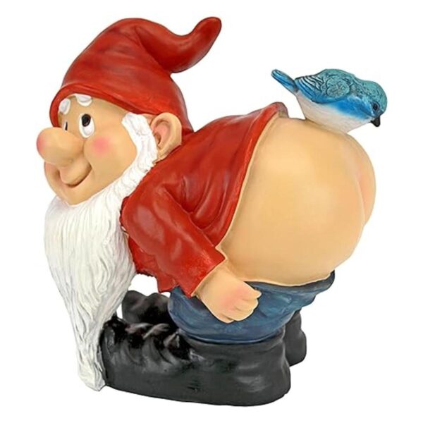 Design Toscano Loonie Moonie Estatua de gnomo de jardín_2