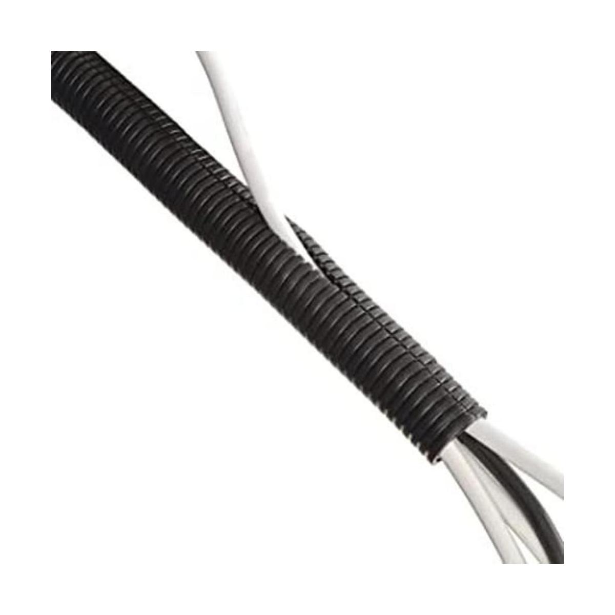 DLine Tubo de cable negro funda flexible de gestión de