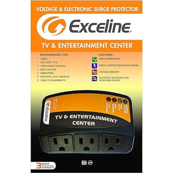 3Outlet Electronic Surge Protector para TV S equipo de_2