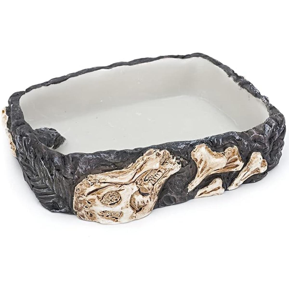 PennPLAX Reptology Reptile Fossil Rock FoodWater Dish