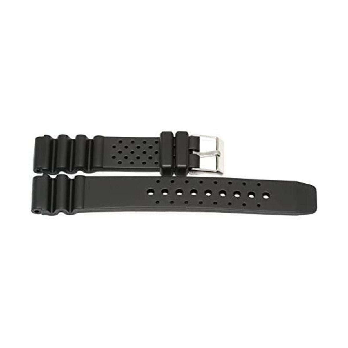 Correa de goma negra de 0.709 in para reloj deportivo para