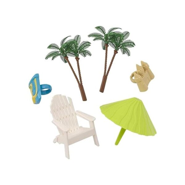 Silla de playa y paraguas DecoSet decoración de pasteles_2