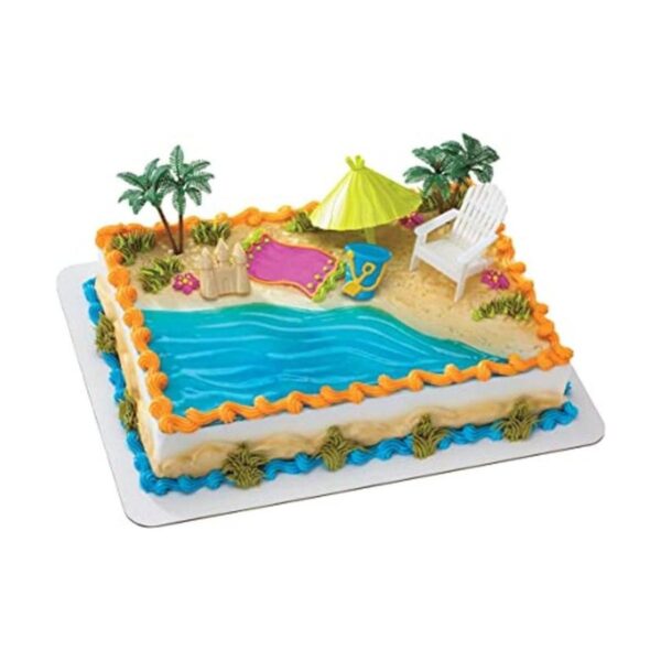 Silla de playa y paraguas DecoSet decoración de pasteles_1