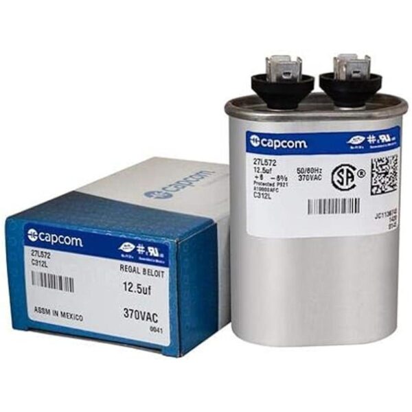 Capacitador ovalado de125uf MFD de 370voltios._2