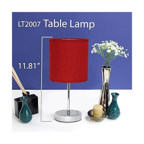 Simple Designs Mini lámpara de mesa básica cromada con_2