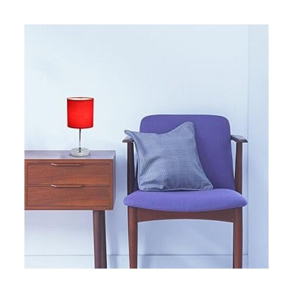 Simple Designs Mini lámpara de mesa básica cromada con_5
