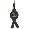 ReTrak etcablesplblk Retractable auricular Splitter Negro_2