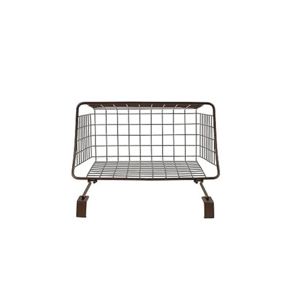 Cesta de rejilla Spectrum para clóset Acero Bronce L_6