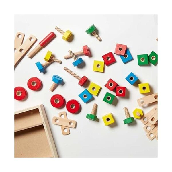 Kit de construcción de madera Melissa Doug en una caja