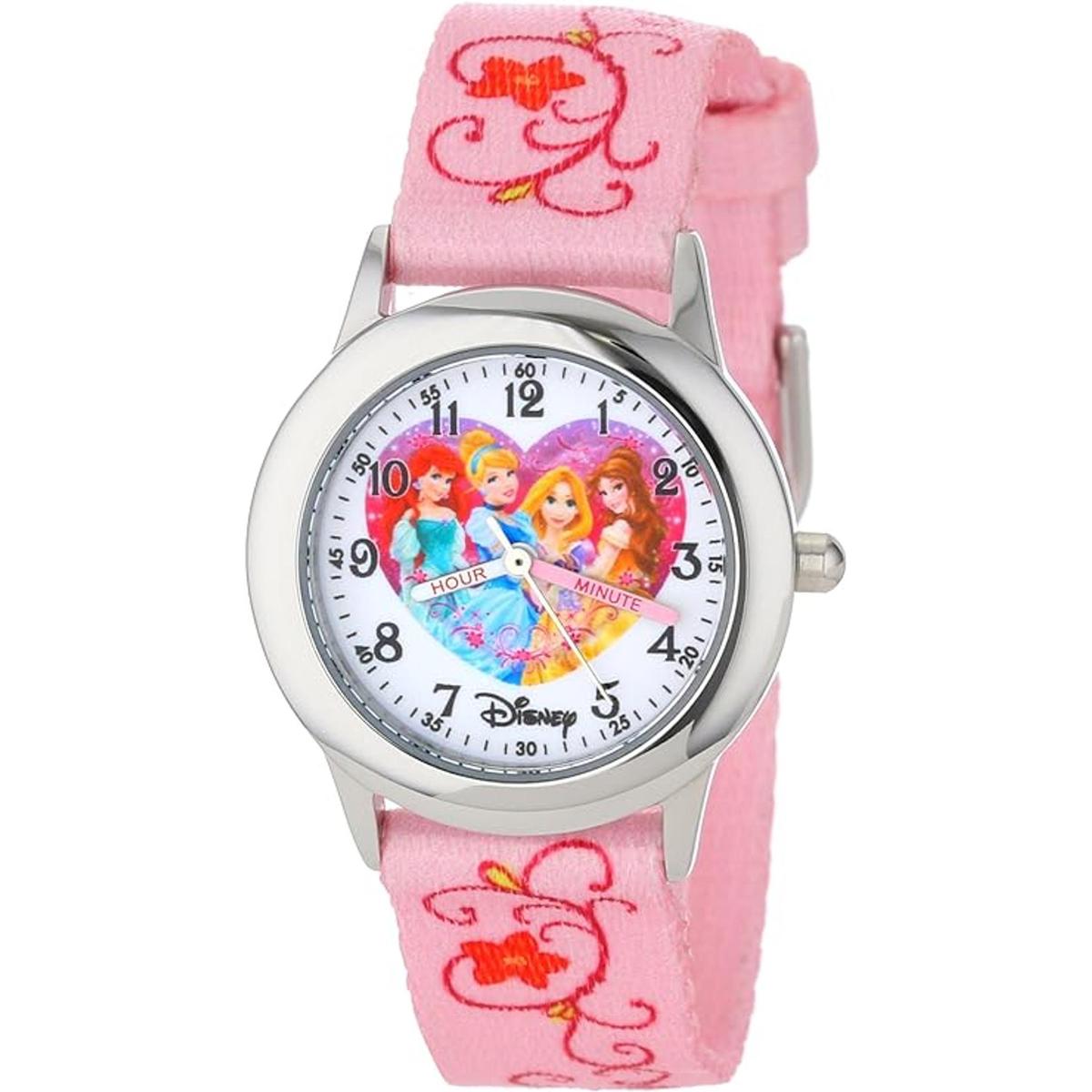 Disney Princess Reloj analógico de acero inoxidable para