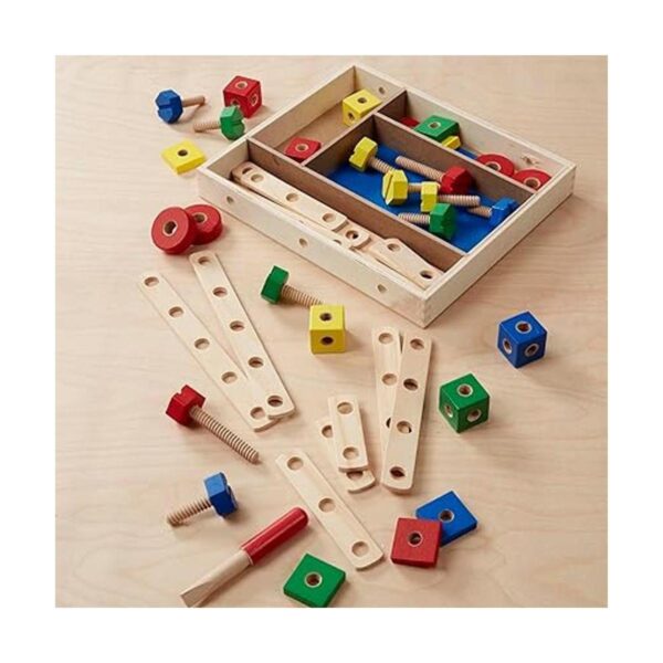 Kit de construcción de madera Melissa Doug en una caja