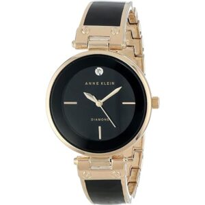 Anne Klein reloj de pulsera con diamantes AK1414BKGB_1