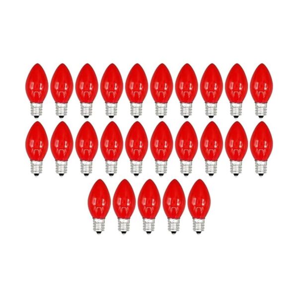 Creative Hobbies Box de 25 bombillas Rojo Opaco Steady_4