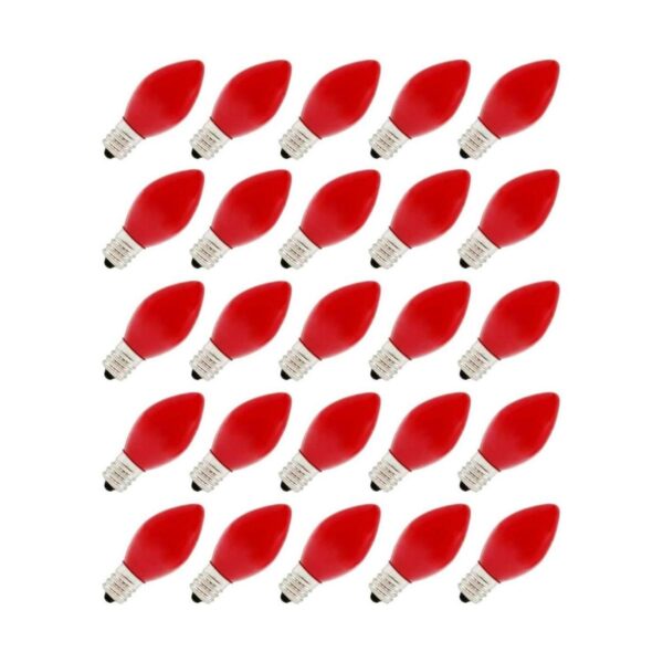 Creative Hobbies Box de 25 bombillas Rojo Opaco Steady_1