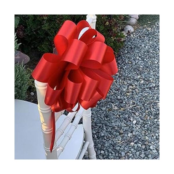 Cinta roja grande para moños para regalos de Navidad 9_5