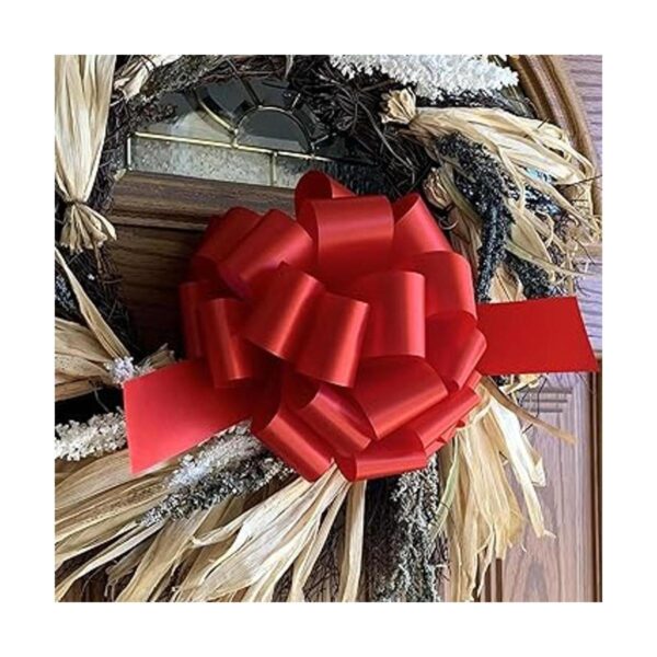 Cinta roja grande para moños para regalos de Navidad 9_4