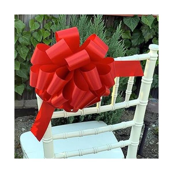 Cinta roja grande para moños para regalos de Navidad 9_6