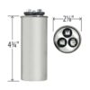 GE 97F9851 capacitor de función doble redondo de 440_4