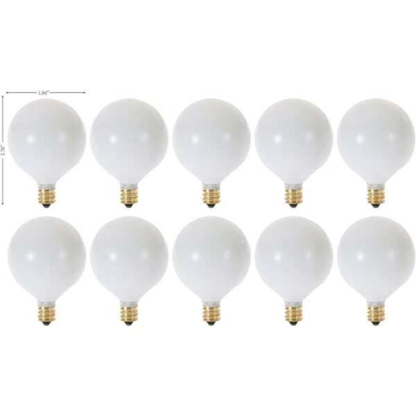 Paquete de 10 focos decorativos G16.5 de 120 V tipo globo_1