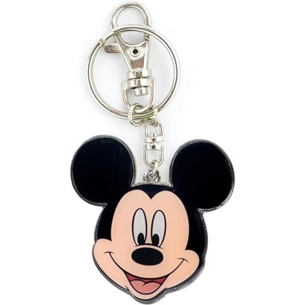 Disney Mickey dos cara de color Pewter Llavero_1