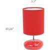 Simple Designs LT2005RED2PK Stonies Lámpara pequeña 2