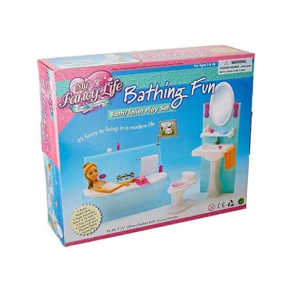 Baño con bañera y juego de tocador de Barbie. Juego de_1