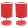 Simple Designs LT2005RED2PK Stonies Lámpara pequeña 2