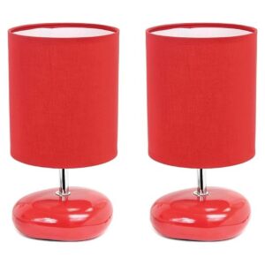 Simple Designs LT2005RED2PK Stonies Lámpara pequeña 2