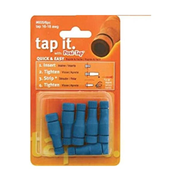 Lockitt PosiTap Paquete de 6 piezas 6056 1618 AWG Azul_1