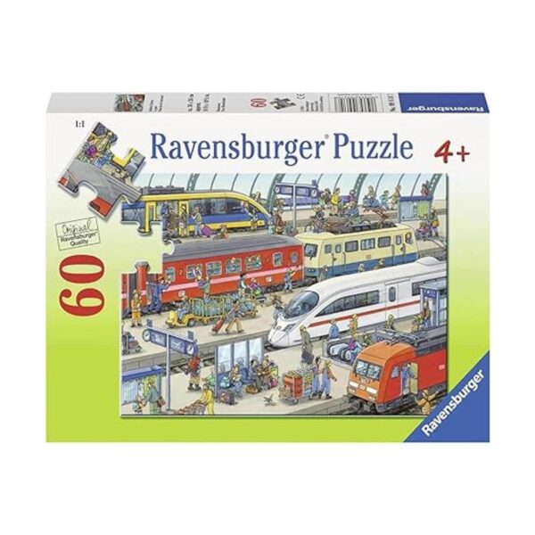 Ravensburger Rompecabezas de 60 piezas de estación de tren_2
