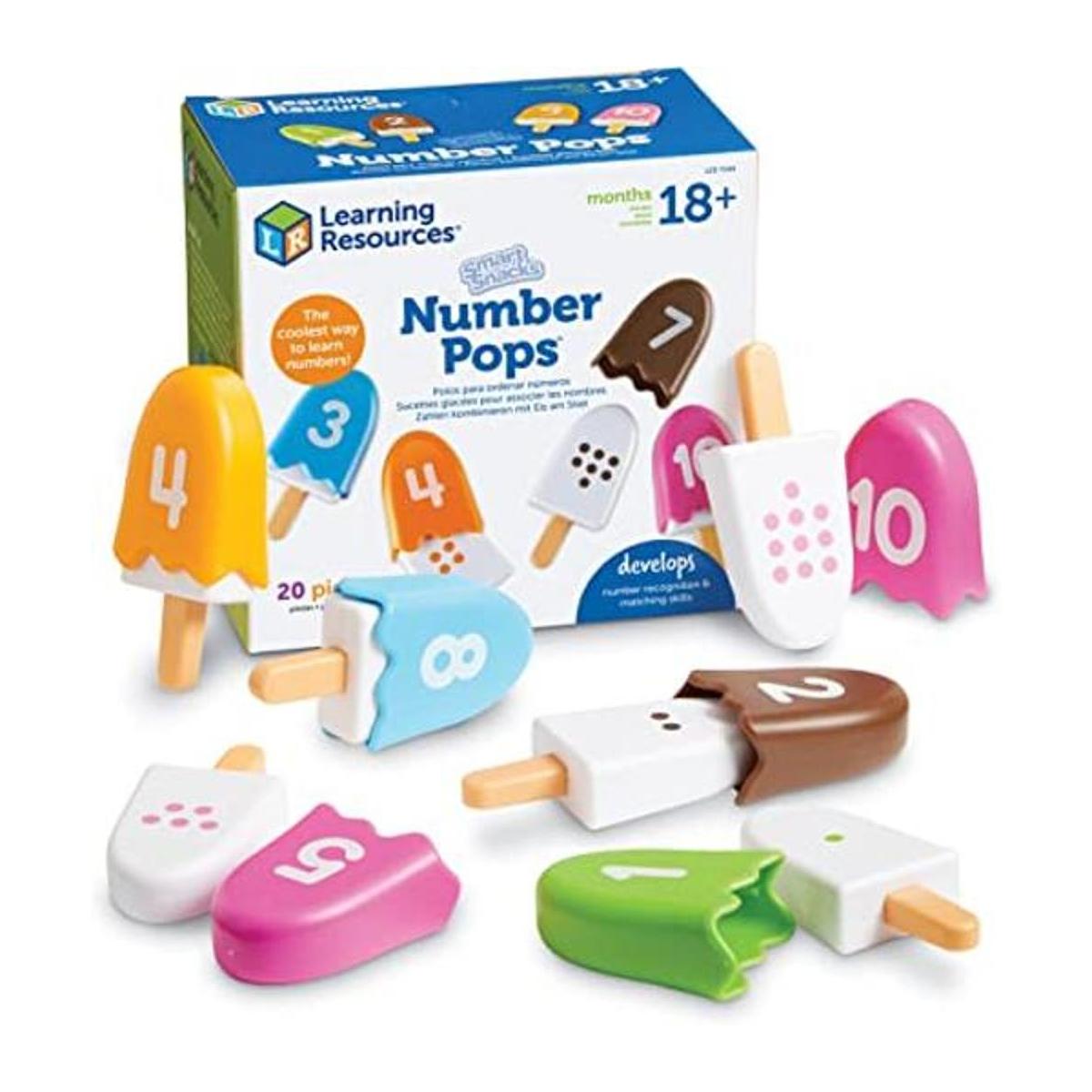 Paletas con números Number Pops para recursos de